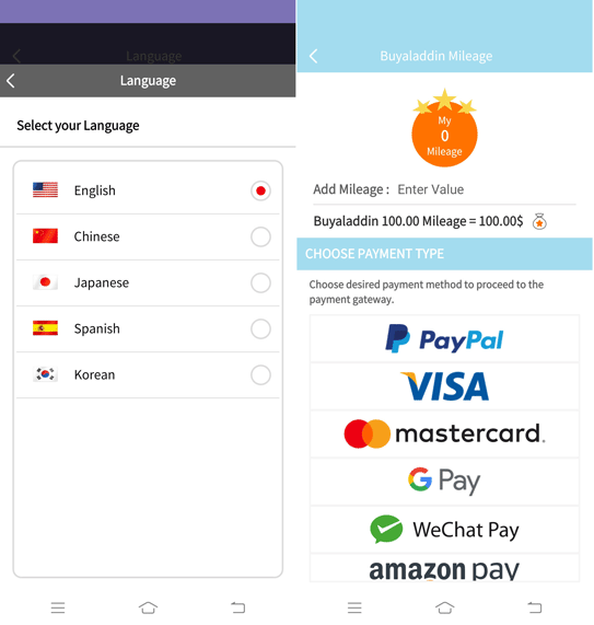 Multi Language and Multi Payment